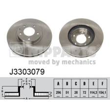 NIPPARTS féktárcsa Nipparts J3303079 féktárcsa