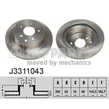 NIPPARTS féktárcsa Nipparts J3311043 féktárcsa