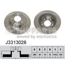NIPPARTS féktárcsa Nipparts J3313026 féktárcsa