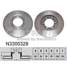 NIPPARTS féktárcsa Nipparts N3300329 féktárcsa