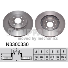 NIPPARTS féktárcsa Nipparts N3300330 féktárcsa