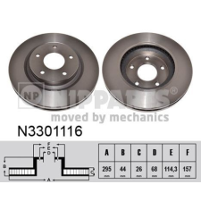 NIPPARTS féktárcsa Nipparts N3301116 féktárcsa