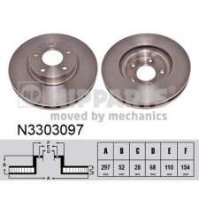 NIPPARTS féktárcsa Nipparts N3303097 féktárcsa