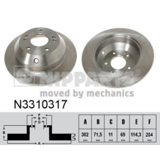 NIPPARTS féktárcsa Nipparts N3310317 féktárcsa