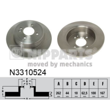 NIPPARTS féktárcsa Nipparts N3310524 féktárcsa
