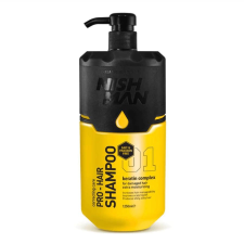 Nish Man Pro-Hair Keratin Complex hidratáló sampon sérült hajra, 1250 ml sampon