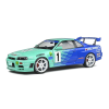  Nissan Skyline (R34)GT-R JGTC- 1 zöld/kék 1999-2001 modell autó 1:18