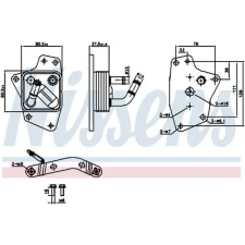 Nissens Olajhűtő, motorolaj 91444 autóalkatrész