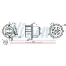 Nissens Utastér-ventilátor 87617 autóalkatrész