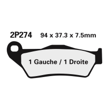 Nissin Terepjáró Fél-fémes Fékbetétek - 2P-274GS egyéb motorkerékpár alkatrész