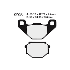 Nissin Terepjáró Félfémes Fékbetétek - 2P-236GS egyéb motorkerékpár alkatrész