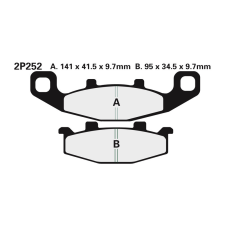 Nissin utcai fémbetétes fékbetétek - 2P-252NS egyéb motorkerékpár alkatrész