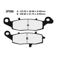 Nissin Utcai Fémbetétes Fékbetétek - 2P-260NS egyéb motorkerékpár alkatrész