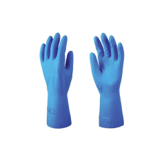  NITRIL KÉK VEGYSZERÁLLÓ KESZTYŰ, 32CM/0,22MM, SIMA BELSŐ (10) védőkesztyű