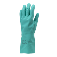  NITRIL ZÖLD VEGYSZERÁLLÓ VÉDŐKESZTYŰ, 33CM/0,38MM_8 védőkesztyű