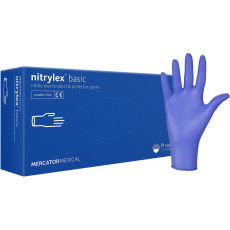  NITRYLEX BASIC A100 BLUE - nitril púdermentes kék vizsgálókesztyű XS