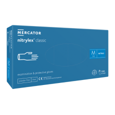  Nitrylex® classic blue púdermentes nitril vizsgálókesztyű - L, Nitril, 100