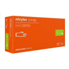 Nitrylex ORANGE púdermentes nitril kesztyű 100db S védőkesztyű