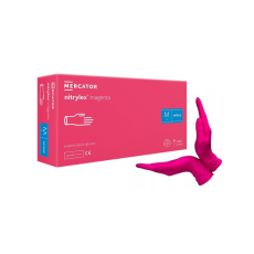  Nitrylex PF Púdermentes nitril kesztyű Magenta 100db L