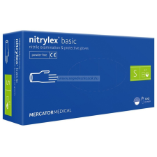 Nitrylex Protect/Basic KÉK púdermentes nitril kesztyű 100db S védőkesztyű