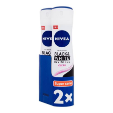 Nivea Black & White Invisible Clear 48h izzadásgátló izzadásgátló 2 x 150 ml nőknek dezodor