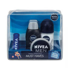 Nivea férfi utazási csomag (repülőre - 30ml krém, stift 50ml, tusfürdő 2X50ml, ajakápoló) kozmetikai ajándékcsomag