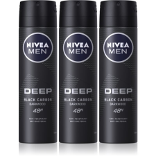 Nivea Men Deep Black Carbon Darkwood izzadásgátló spray 3 x 150 ml (takarékos kiszerelés) dezodor