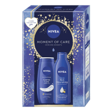 Nivea Moment of Care Ajándékcsomag - Tusfürdő 250 ml+ Testápoló tej 250 ml kozmetikai ajándékcsomag