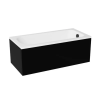 NIWELL Luxury BESCO Egyenes kád előlap - matt fekete 150x52