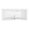 NIWELL Luxury BESCO QUADRO fényes fehér színű akril egyenes kád 155x70
