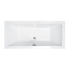 NIWELL Luxury BESCO QUADRO fényes fehér színű akril egyenes kád 155x70 kád, zuhanykabin