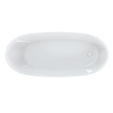 NIWELL Luxury NIWELL LEA fényes fehér szabadonálló kád 167,6x73 kád, zuhanykabin