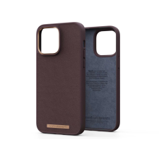 Njord Genuine Apple iPhone 14 Pro Max Bőr Tok - Sötétbarna tok és táska