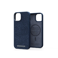 Njord Salmon Leather MagSafe Apple iPhone 14 Bőr Tok - Kék tok és táska