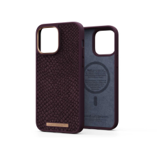 Njord Salmon Leather MagSafe Apple iPhone 14 Pro Max Bőr Tok - Bordó tok és táska