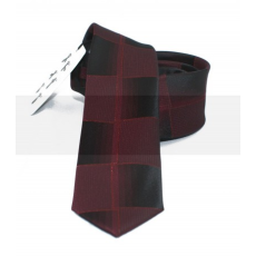  NM slim nyakkendő - Bordó-fekete kockás