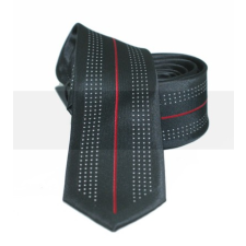 NM slim nyakkendő - Fekete-piros mintás nyakkendő