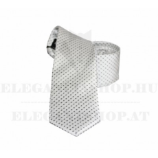  NM slim szövött nyakkendő - Halványszürke pöttyös