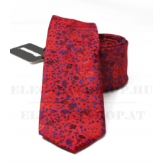  NM slim szövött nyakkendő - Piros virágos