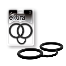 NMC Sex Extra Silicone Cuffs - szilikon bilincs (fekete) bilincs, kötöző