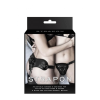 NMC STRAPON BLACK PU HARNESS WITH TWO RINGS
