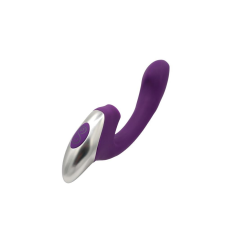 NMC Titanz 8" silicone rechargeable vibrator in purple vibrátorok