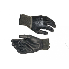 NMSafety PU tenyérmártott, poliészter kesztyű (EN 3121), fekete, XL-es (PU1350PBLK) védőkesztyű