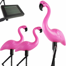 NNLED 3x Lampa Ogrodowa LED SOLARNA Wbijana Zewnętrzna Flamingi 54cm kültéri világítás