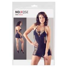 NO:XQSE NO:XQSE - oldalhálós, nyakpántos ruha tangával (fekete) fantázia ruha