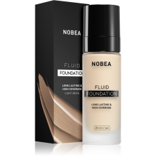 NOBEA Day-to-Day Fluid Foundation hosszan tartó make-up árnyalat 01 Light beige 28 ml smink alapozó