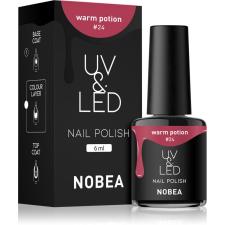 NOBEA UV & LED Nail Polish gél körömlakk UV / LED-es lámpákhoz fényes árnyalat Warm potion #24 6 ml körömlakk