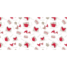 Noblessa Chickenfarm asztalterítő 1,4 m x 20 m méteráru lakástextília