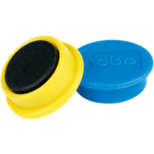 NOBO Fehértábla mágnes 10db, 20mm átmérő, vegyes színek (1901016) táblamágnes