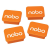 NOBO Mágnesek fehértáblához 4 db, NOBO narancs